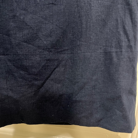 NWOT Vince Navy Blue Linen Blend Cropped Wide Leg Pants - Picture 6 of 9